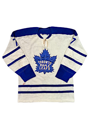 1961-62 Tim Horton Toronto Maple Leafs Stanley Cup Clinching Game-Used Wool Sweater (Photo-Matched)