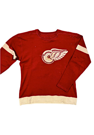 Circa 1950 Sid Abel Detroit Red Wings Game-Used Jersey (Photo-Matched)