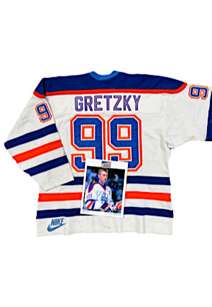 1988 Wayne Gretzky Edmonton Oilers Stanley Cup Clinching Game-Used Jersey (MeiGray Photo-Matched • Last Oilers Jersey • Conn Smythe Season)