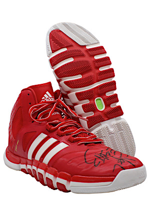 2013-14 Joakim Noah Chicago Bulls Game-Used & Dual-Autographed Shoes
