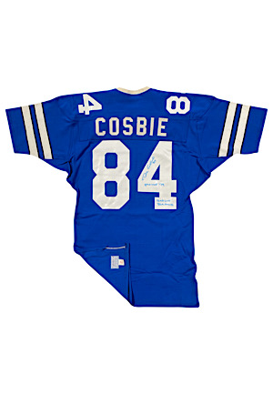 1979 Doug Cosbie Dallas Cowboys Rookie Game-Used Autographed & Inscribed Jersey (Inscribed ’79 Bad Luck Blue Gamer)