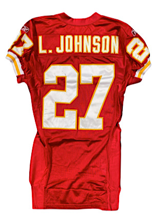 2004 Larry Johnson Kansas City Chiefs Game-Used Home Jersey