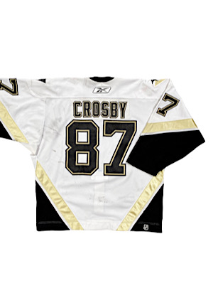 10/28/2006 Sidney Crosby Pittsburgh Penguins "First NHL Hat-Trick" Game-Used Jersey (Photo-Matched • Penguins & MeiGray)