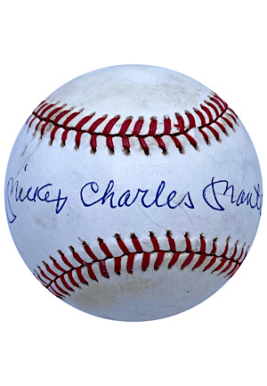 Mickey Charles Mantle Single-Signed OAL Baseball (Full JSA • Rare Full Name Variation)