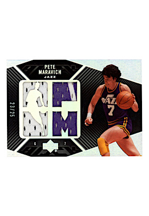 2007-08 UD Black Pete Maravich Game-Used Jersey Patch #66 (23/25)