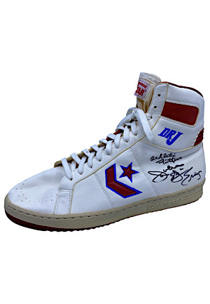 1986-87 Julius "Dr. J" Erving Philadelphia 76ers Pro-Model Autographed Shoe