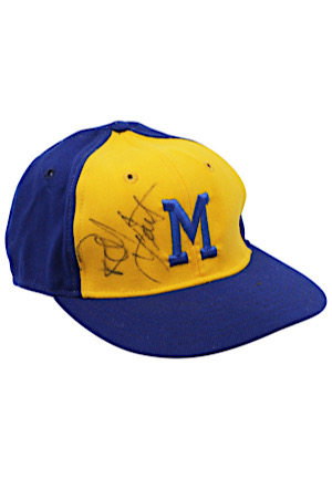 1970s Robin Yount Milwaukee Brewers Rookie Era Game-Used & Autographed Cap