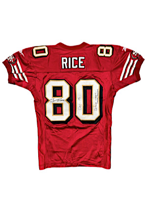 12/15/1997 Jerry Rice SF 49ers Game-Used & Signed "Return Game" Jersey (Photo-Matched • Beckett & JSA)