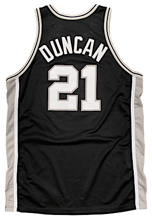 1997-98 Tim Duncan San Antonio Spurs Rookie Game-Used Road Jersey (RoY Season)