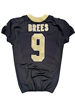 2014 Drew Brees New Orleans Saints Game-Used Jersey (Gifted From Former Coach)