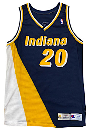 1995-96 Fred Hoiberg Indiana Pacers Game-Used Road Jersey