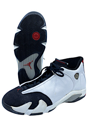 1998 Michael Jordan Chicago Bulls NBA Playoffs Practice-Worn & Autographed Air Jordan XIX Shoes
