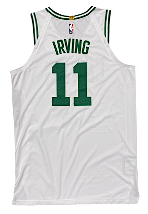 Circa 2018 Kyrie Irving Boston Celtics Game-Issued Home Jersey