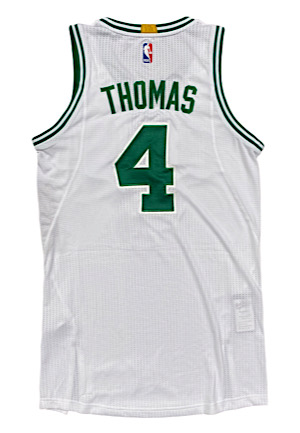2016-17 Isaiah Thomas Boston Celtics Game-Issued Home Jersey