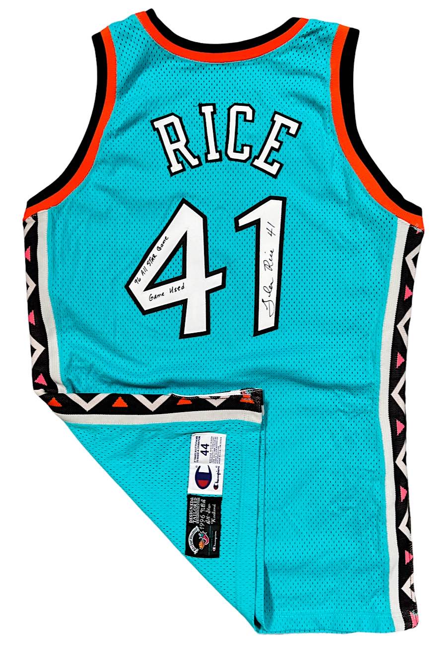 Glen Rice Signed Heat Pink Miami Vice Style Jersey (JSA COA) 3×NBA All-Star  Frwd