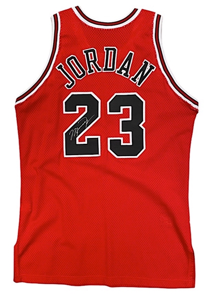 1994-95 Michael Jordan Chicago Bulls Autographed Pro-Cut Road Jersey