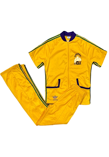 Early 1980s Utah Jazz Player Worn Warm-Up Suit (2) 