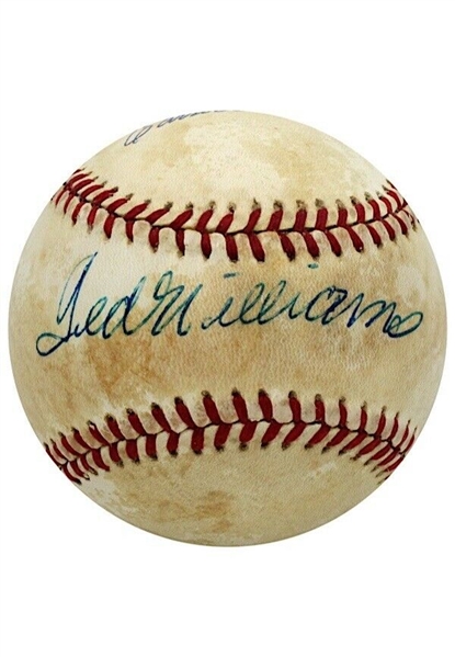 Ted Williams & Carroll Hardy Dual-Signed OAL Baseball (Only Player To Pinch Hit For Ted)