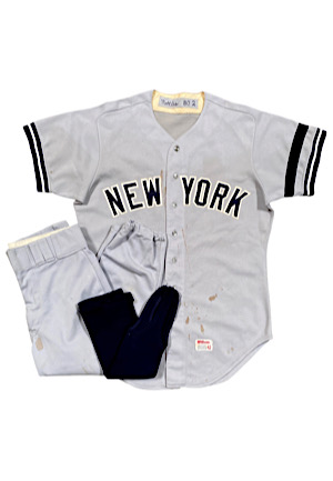 1980 Graig Nettles New York Yankees Game-Used Road Uniform (2)(Graded 10 • Munson Armband)