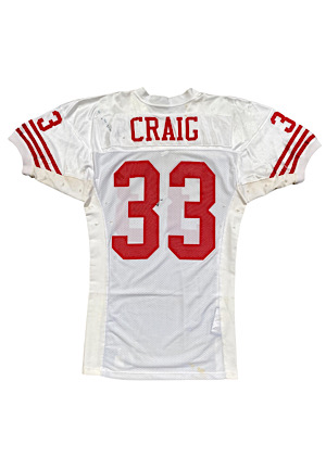 Late 1980s Roger Craig SF 49ers Game-Used & Signed Jersey (Repairs)