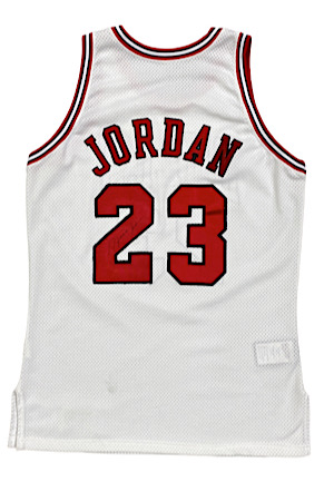 1995-96 Michael Jordan Chicago Bulls Game-Used & Autographed Home Jersey (Full JSA • Regular Season & Finals MVP • Championship Season • Scoring Champion)