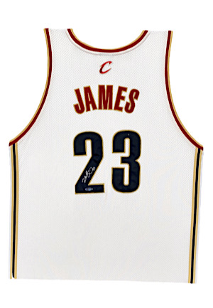 LeBron James Cleveland Cavaliers Autographed Home Jersey (UDA)