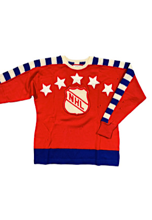 1947 Maurice "Rocket" Richard NHL Inaugural All-Star Game-Used Wool Sweater (Apparent-Match • Joe Tomon & HA LOAs)