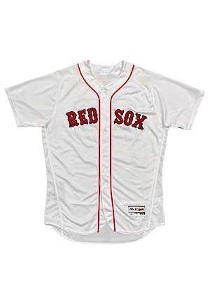 2018 J.D. Martinez Boston Red Sox Game-Used 4 Home Runs Jersey (Photo-Matched • MLB Auth • Championship Season)