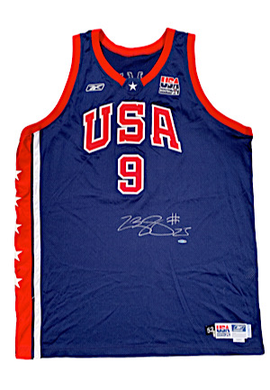 2003 LeBron James USA FIBA Americas Cup Autographed Game Jersey (UDA Hologram)