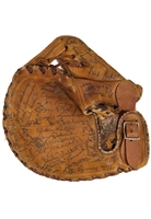 1940s MLB Hall Of Famers & Stars Multi Signed Glove Loaded With 47 Sigs Including Ruth (PSA/DNA • Beckett)