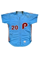 1977 Mike Schmidt Philadelphia Phillies Game-Used Powder Blue Jersey (Graded 7+ • Sourced From Minor League Player)