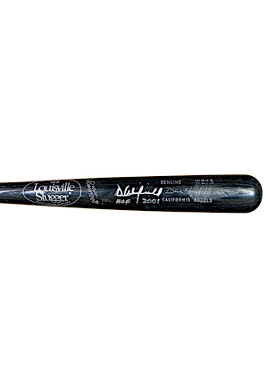 1991 Dave Winfield California Angels Game-Used & Signed Bat (PSA/DNA GU 9.5)