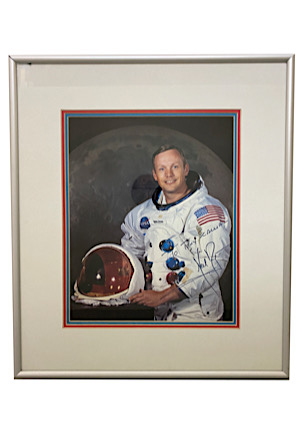 Neil Armstrong Signed Photo Display