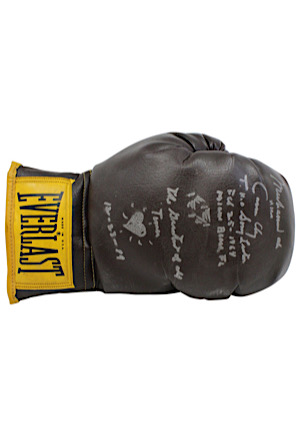 Muhammad Ali AKA Cassius Clay Dual-Signed & Inscribed "T.K.O. Sonny Liston" & "The Greatest Of All Time" Everlast Boxing Glove