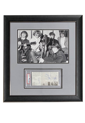 The Byrds Signed Cut Framed Display (PSA)
