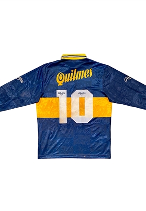 1995 Maradona Boca Juniors Match-Used Jersey (Brazil Employee LOA)