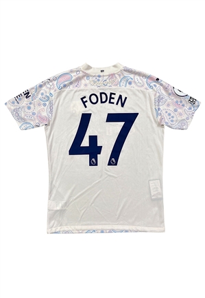 2020-21 Phil Foden Manchester City Match-Used Alternate Jersey