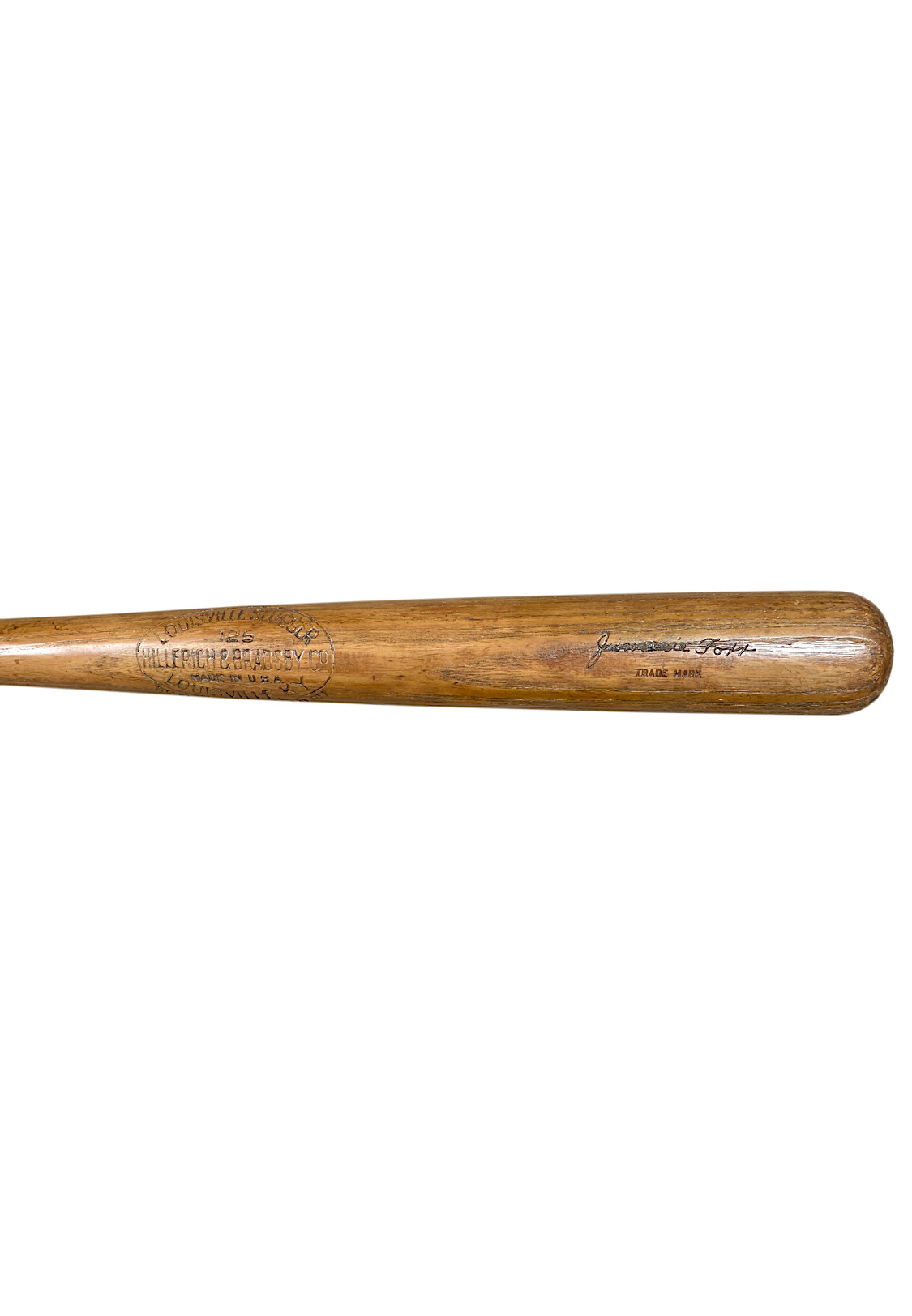 Lot Detail - 1926-31 Jimmie Foxx Philadelphia A's Game-Used Sidewritten Bat  (MEARS)