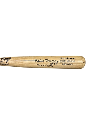 1996 Eddie Murray Cleveland Indians Game-Used & Signed Bat