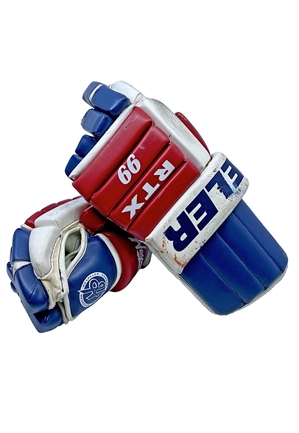 Circa 1997 Wayne Gretzky NY Rangers Game-Used & Signed Gloves (Beckett • JSA)