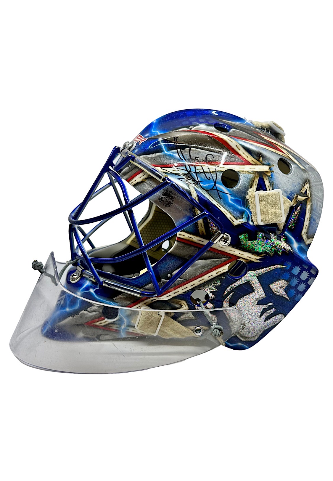 Lot Detail - 2015-16 Henrik Lundqvist NY Rangers Game-Used & Signed Goalie  Mask (Photo-Matched • JSA)