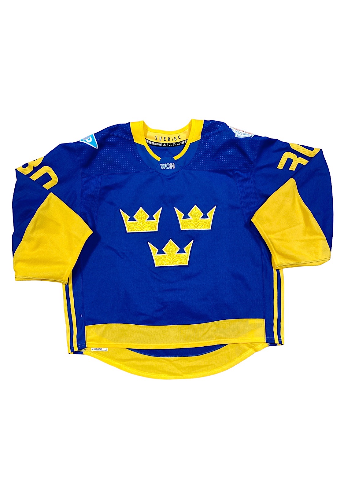 Sweden World Cup of Hockey Henrik Lundqvist Blue Name and Number T