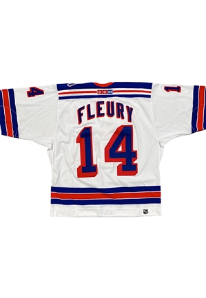 2001-02 Theo Fleury NY Rangers Game-Used Jersey (Photo-Matched • Rangers & MeiGray)