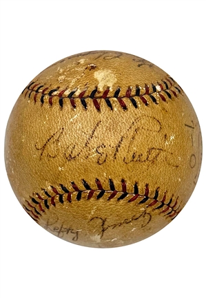 1934 Babe Ruth, Lou Gehrig & Others Multi-Signed Game-Used West Point Baseball (JSA • Letter Of Provenance)