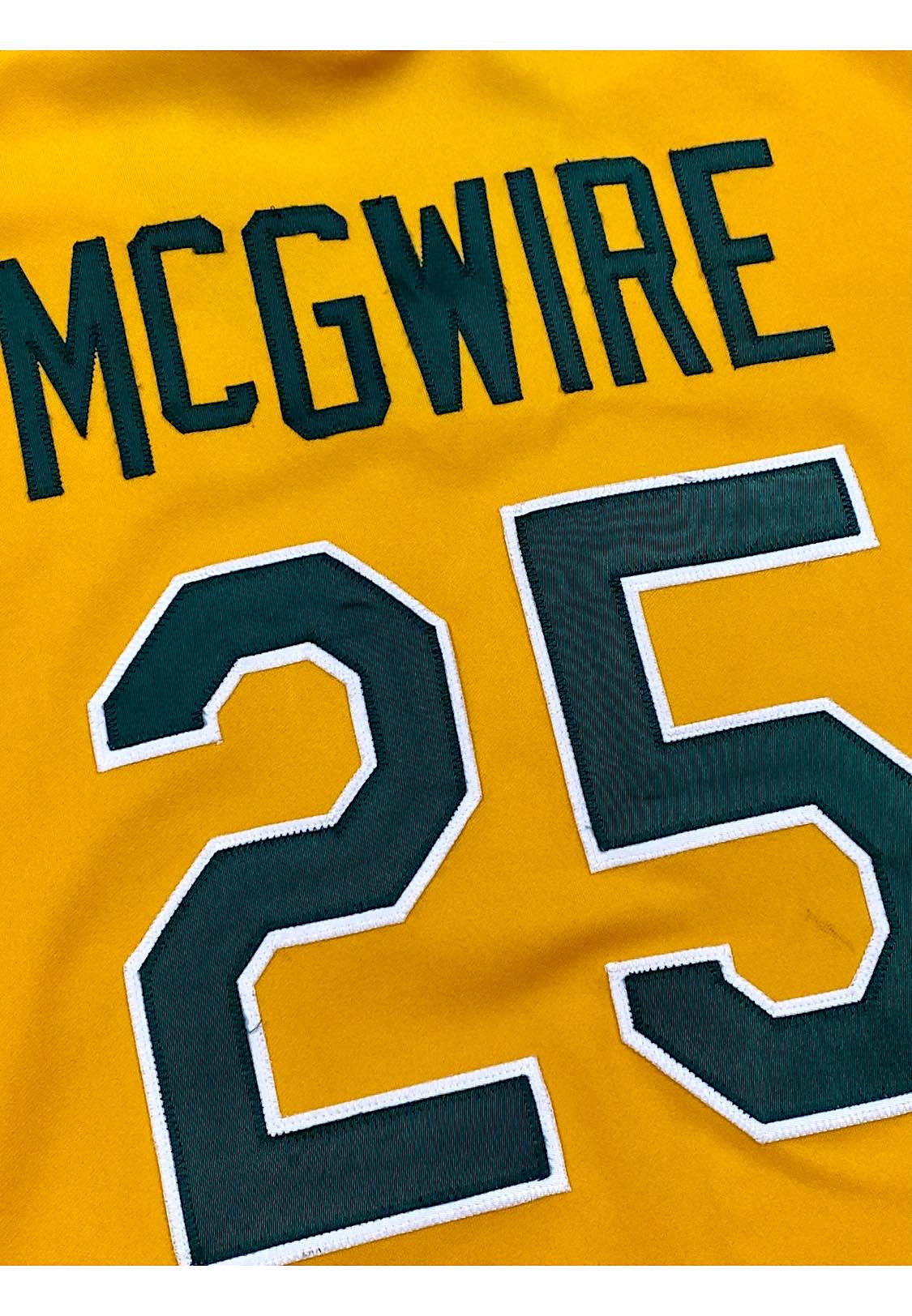 Lot Detail - 1986 Mark McGwire True Rookie Oakland A's Game-Used Yellow ...