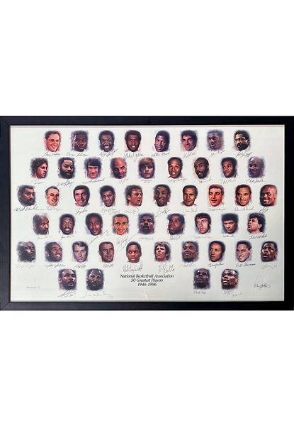 Pete Maravichs NBA Top 50 Greatest Players Signed Lithograph (Maravich Family LOA • 1/1)