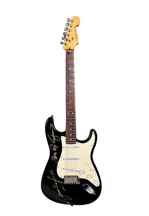 Stevie Ray Vaughan & Jimmie Vaughan Signed Fender Electric Guitar (HA LOA)