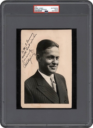 Vintage Bobby Jones Signed Photograph (PSA)