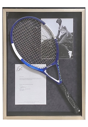 2005 Venus Williams Match-Used & Signed Tennis Racket Display (Charity LOA)