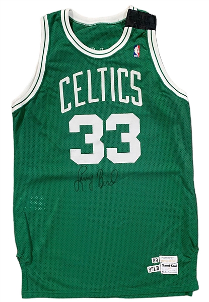 1989-90 Larry Bird Boston Celtics Game-Used & Autographed Jersey (Follow Through Armband)